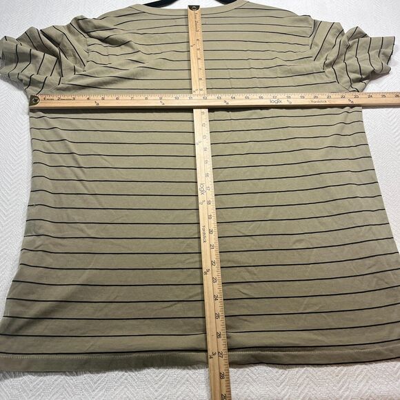 Outerknown T Shirt Men L Green Black Khaki Striped Spellout Outdoors Hiking SPOT - Picture 6 of 13